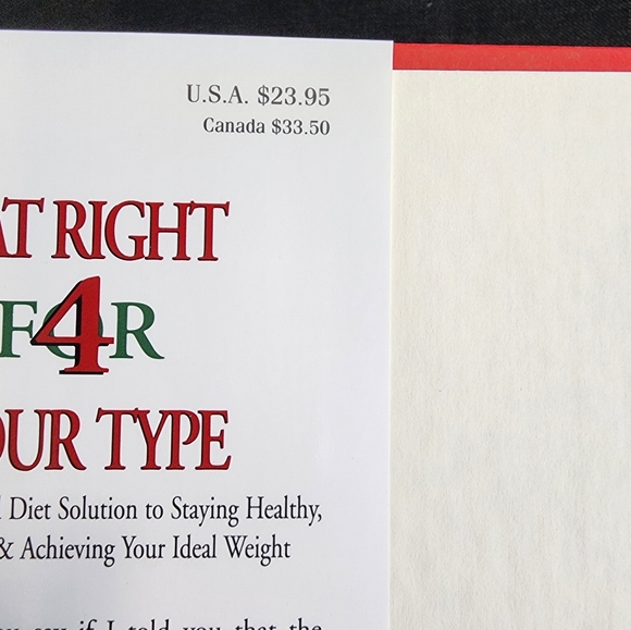 B1. Eat Right 4 Your Type book plus cookbook, Type A. - Picture 5 of 16